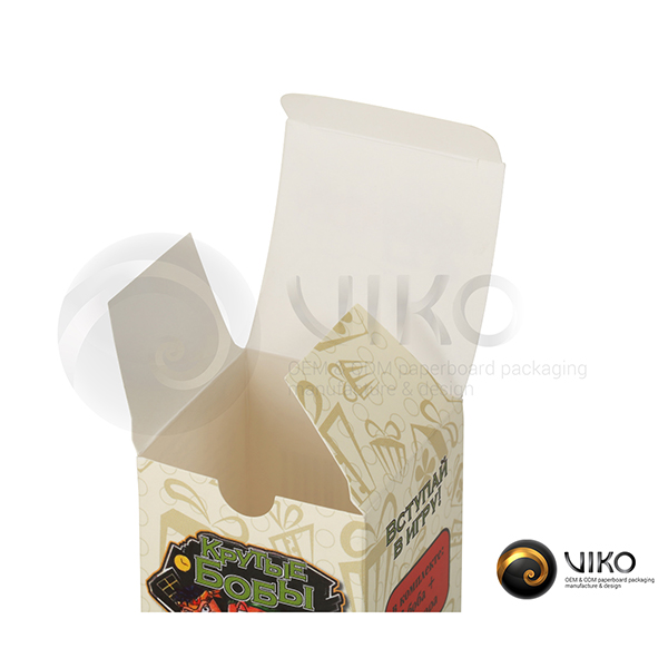 Картонная упаковка для конфет / Для конфет / Картонная упаковка для конфет "Крутые бобы" 80*50*50 мм