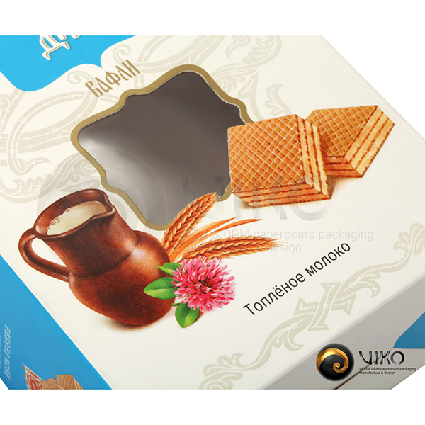 Картонная упаковка для печенья / Для печенья / Картонная упаковка для вафель "Царские дни" 165*115*65 мм