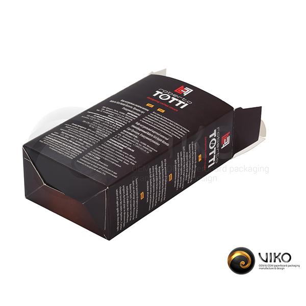 Картонная упаковка для кофе / Для кофе / Упаковка для кофе Roberto Totti, 145*85*45 мм